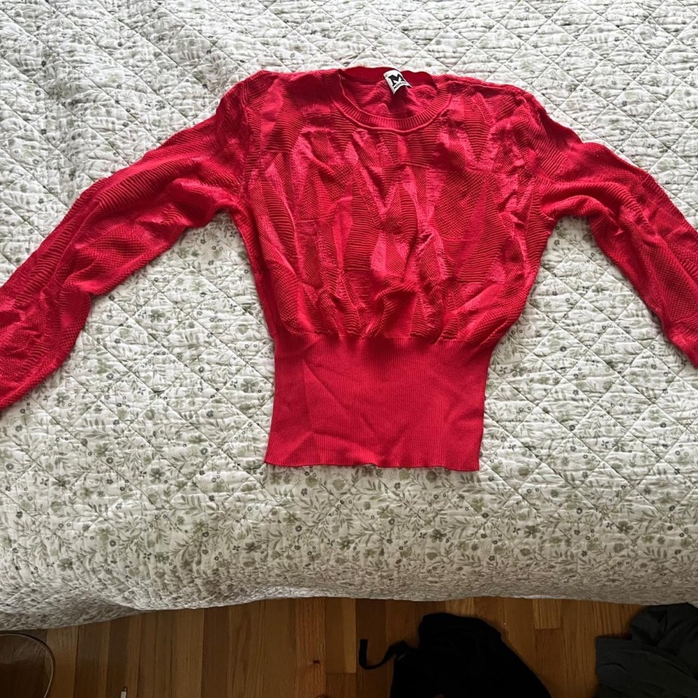 M Missoni hit pink crochet sweater medium